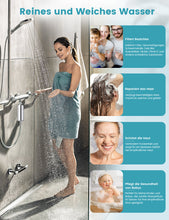 Lade das Bild in den Galerie-Viewer, MEKO 32-Stufen Duschfilter, Ersetzbare Shower Filter Duschwasserfilter für hartes Wasser, Reduziert Chlor, Verunreinigungen, Schwermetalle, Filterkapazität 20,000 L, 1 Ersatz-Filterpatrone
