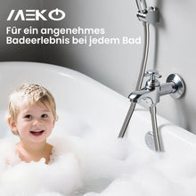 Lade das Bild in den Galerie-Viewer, MEKO Duschschlauch 1,8m – 304 Edelstahl Brauseschlauch mit universellem Anschluss, Extra-Länge Duschkopf Schlauch und 360-Grad flexibles Anti-Verwicklungsdesign (Silber)
