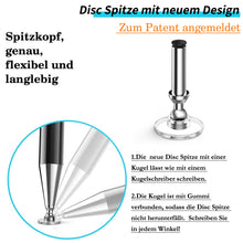 Lade das Bild in den Galerie-Viewer, 2 in 1 Universal Disc Touch Pen, 6 Ersatzspitzen (2 Stücke)
