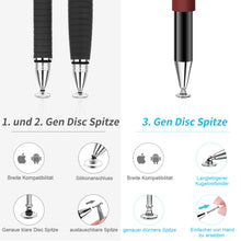 Lade das Bild in den Galerie-Viewer, 2 in 1 Universal Kugelschreiber Disc Touch Pen (2 Stücke)
